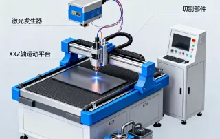 无人化激光切割生产单元与AGV协作示意图