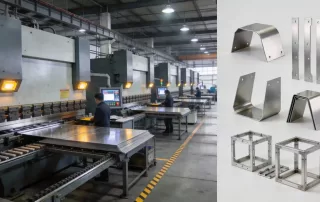 数控冲压折弯工艺加工完成的金属成品，体现加工精度和产品质量