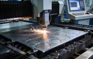 硅钢片激光切割工艺加工示意图，展示激光切割硅钢片的高精度加工过程